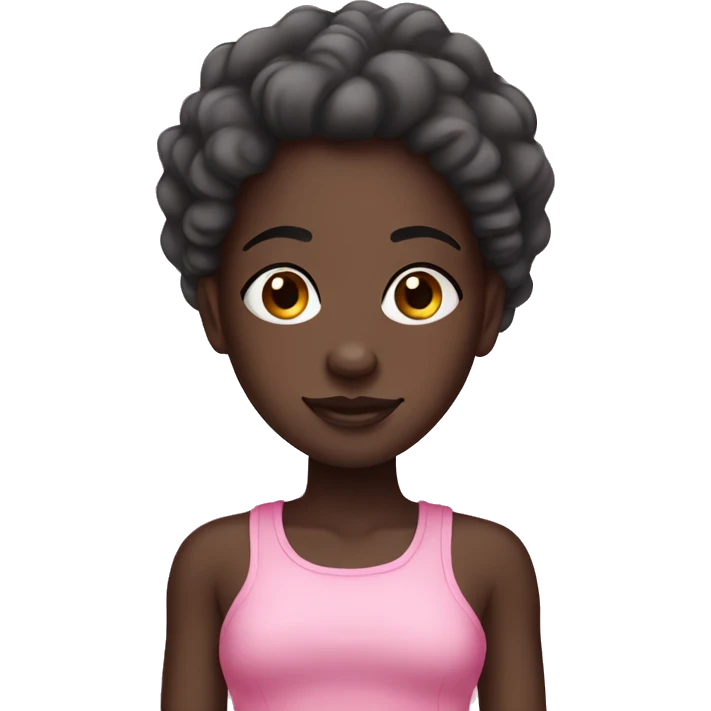 dark skin clean girl pink emoji