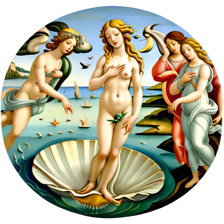 Birth of Venus, painting Sandro Botticelli emoji