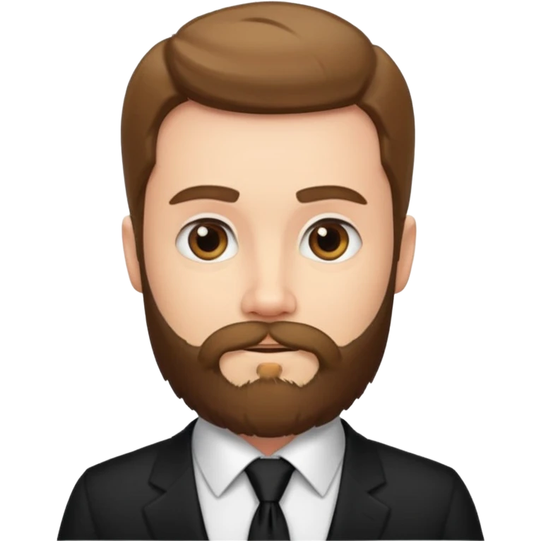 bearded man with long tie emoji
