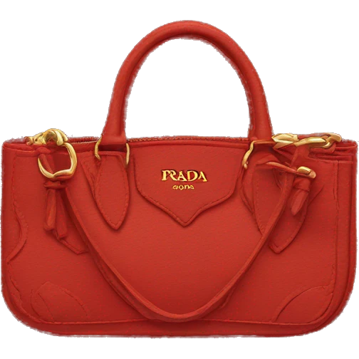 Prada purse in red emoji