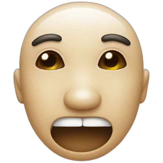 Smiley finger nose emoji