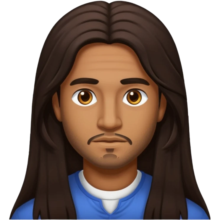 Antonio Te Maioha with dark brown long hair emoji