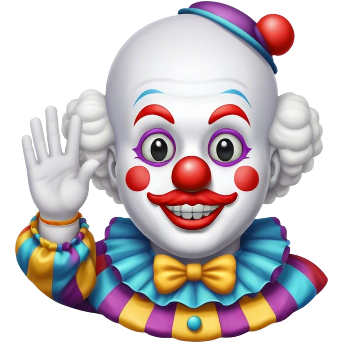 Saluting clown emoji