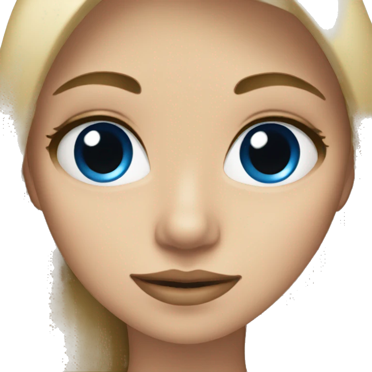 Dirty blonde girl with blue eyes emoji