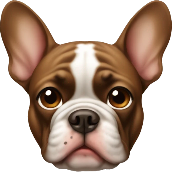 Brown French bulldog  emoji