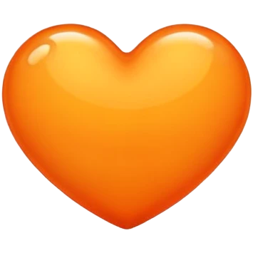 Orange heart emoji