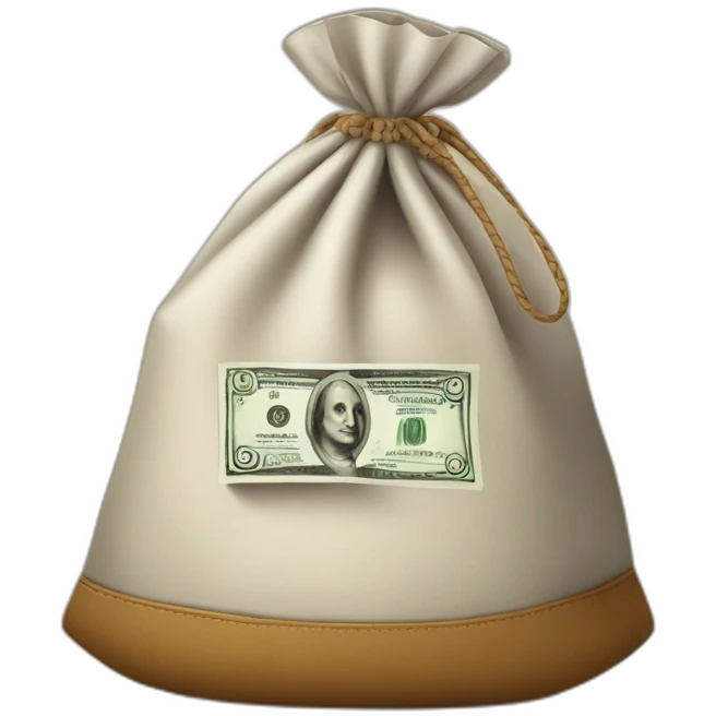 ladrón con bolsa de dinero en el ombro emoji