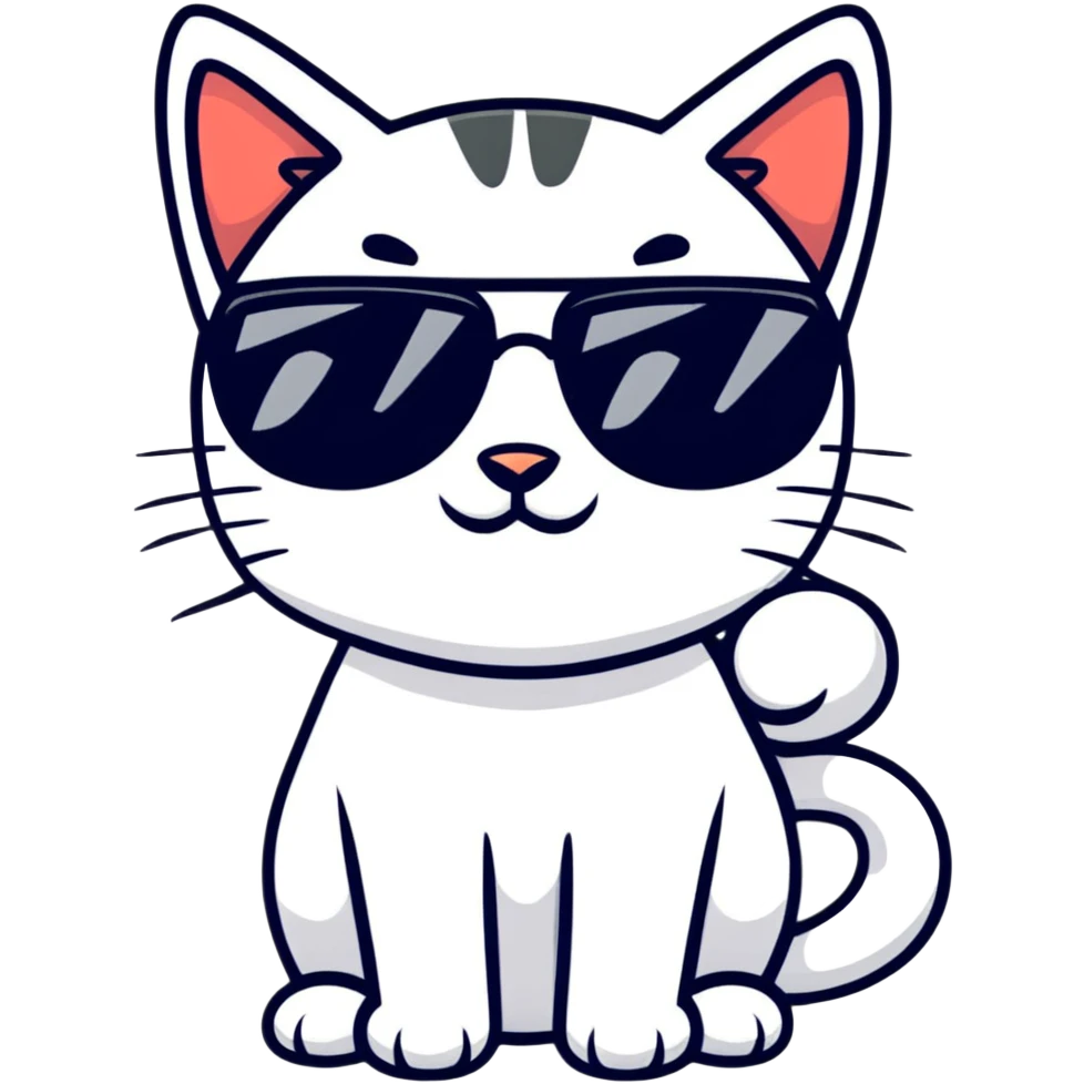 Cat with sunglasses emoji