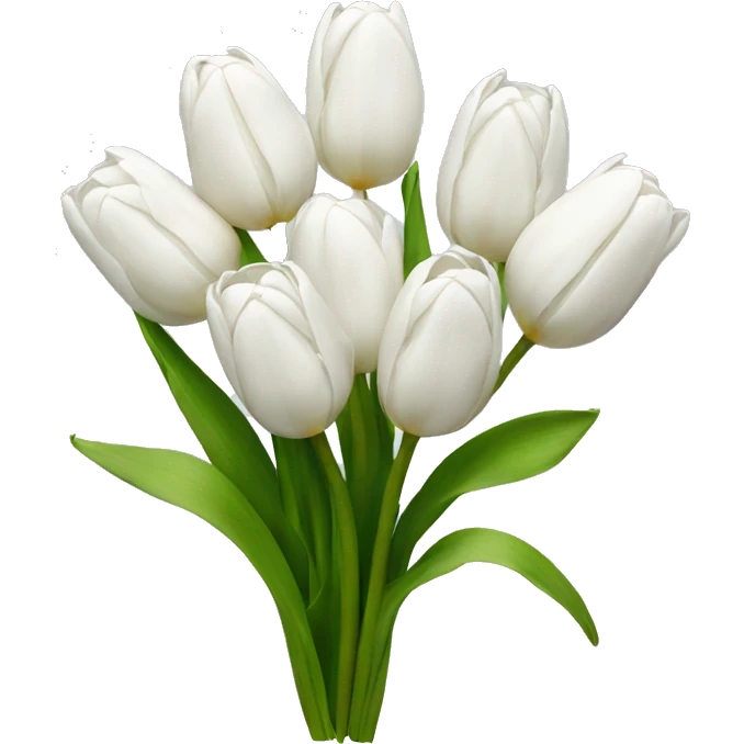 White tulip bouquet  emoji
