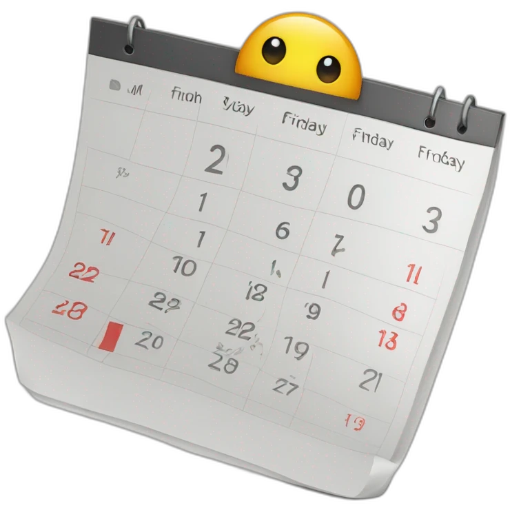 calendar with friday emoji