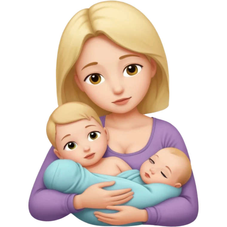 Resting against mother's breasts emoji