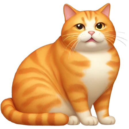 Fat orange cat emoji