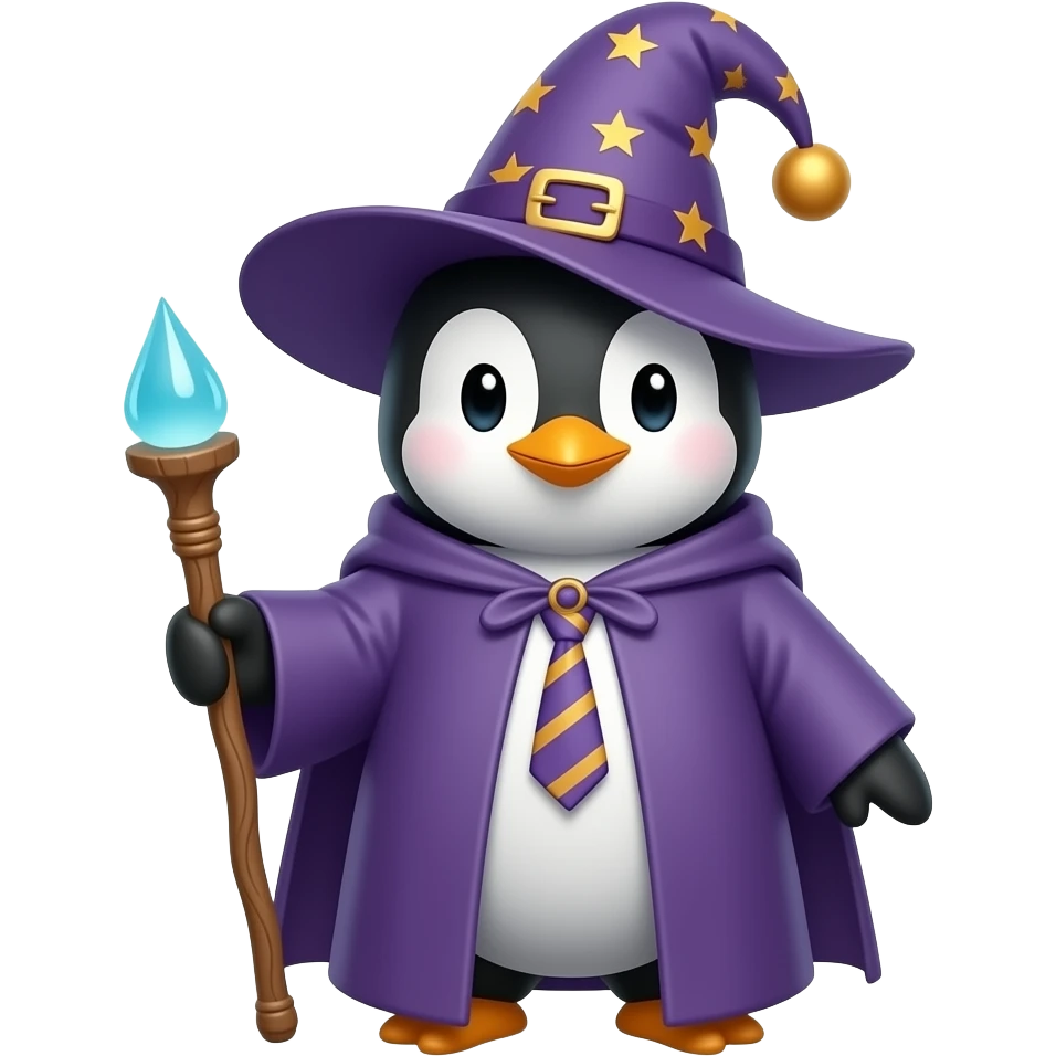 Penguin Wizard emoji