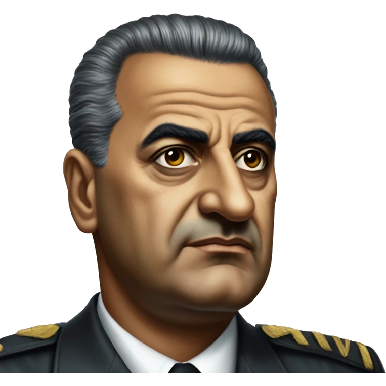 Gamal Abdel Nasser photorealistic serious emoji