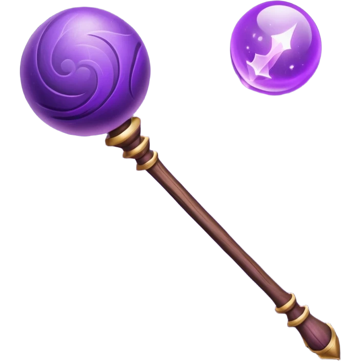 purple magical staff with purple orb emoji