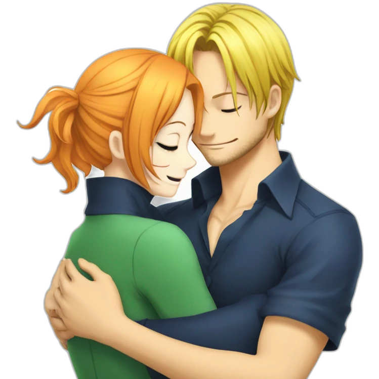 Nami hug Sanji emoji