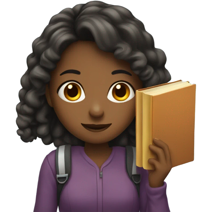 girl with books emoji