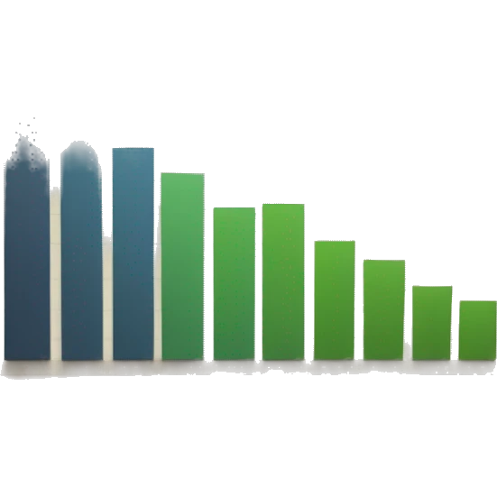 a paper with a bar chart and an upward trend emoji