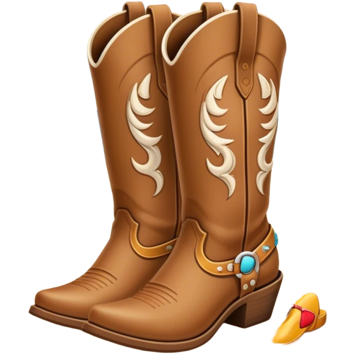 Cowgirl boots on a beachtow  emoji