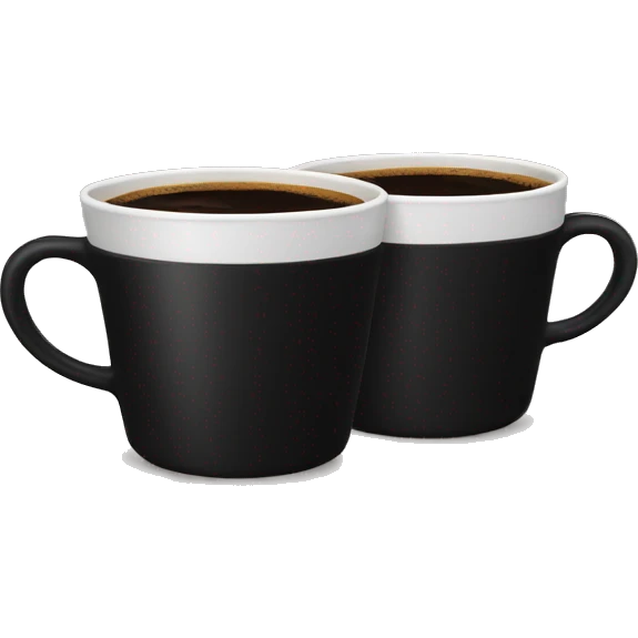 2 black cups of coffee emoji
