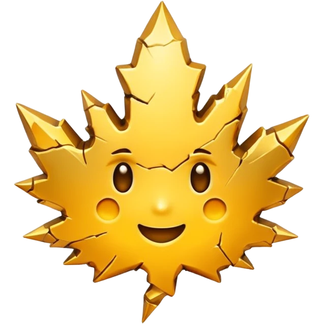 Make it just one big crack down the middle filled with gold emoji