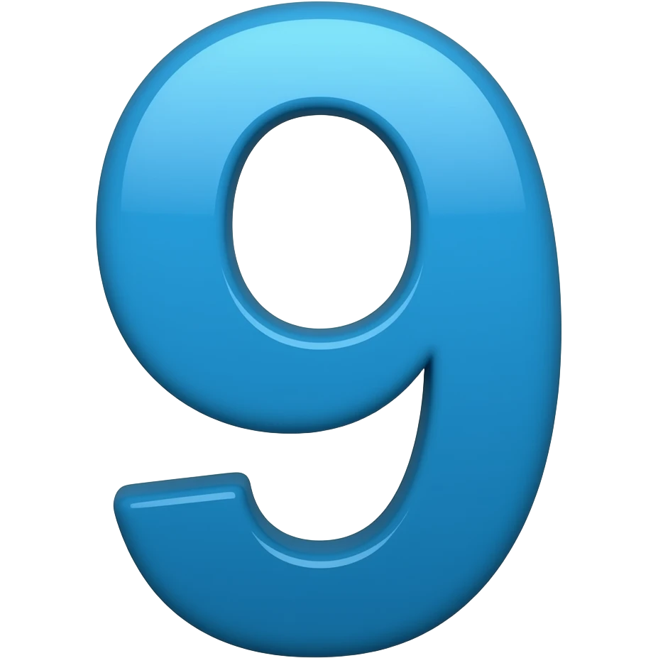 9 numero azu emoji