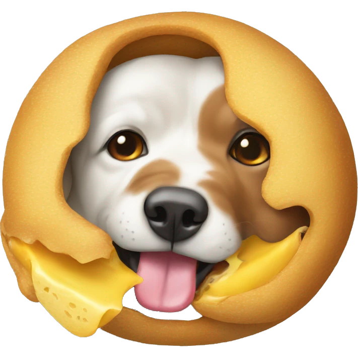 Un chien qui mange  emoji