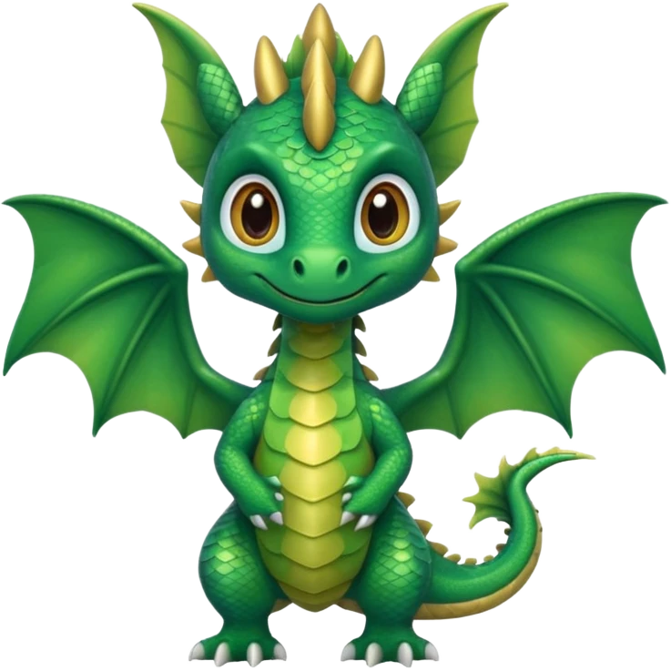 standing cute dragon emoticon style emoji