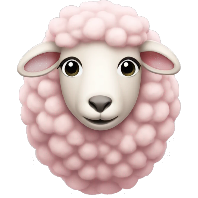 Light pink sheep emoji
