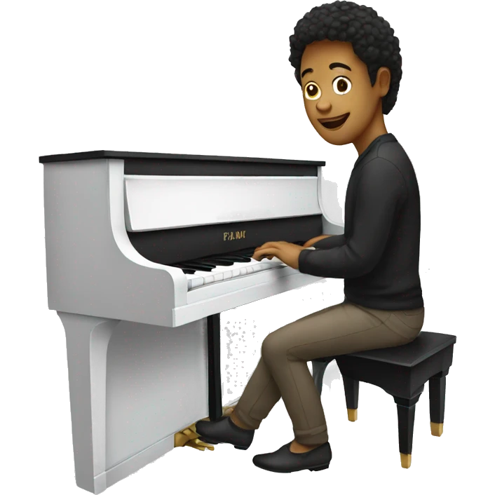 playing the piano emoji