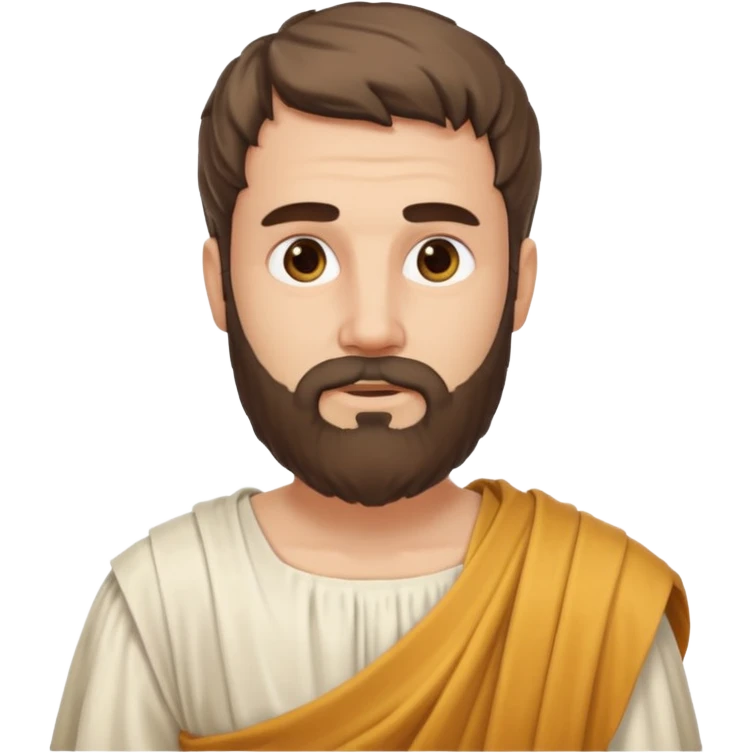 ancient greek writer with beard emoji