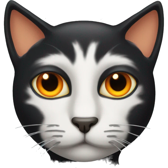 Black cat with orange eyes emoji