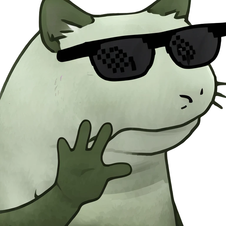 Cat with sunglasses emoji