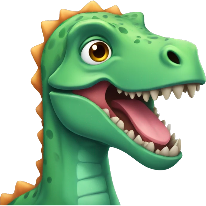 Funny dinosaur emoji
