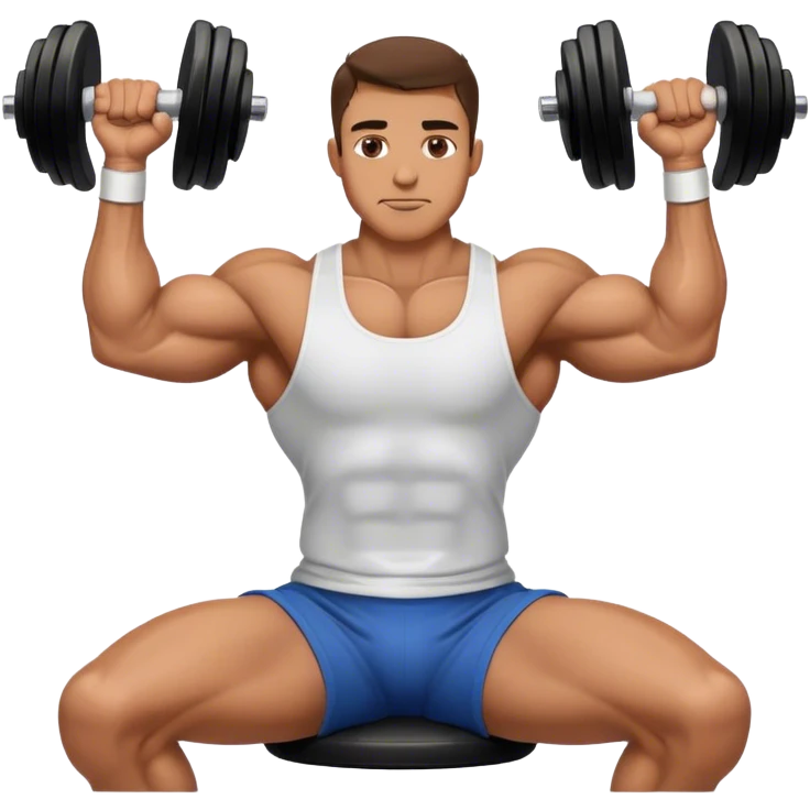 man seated weighted wrist curl emoji