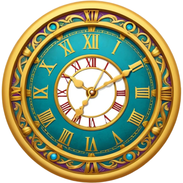 ancient colorful clock emoji
