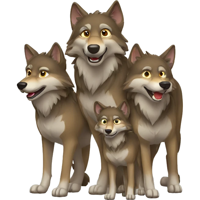 wolf family emoji