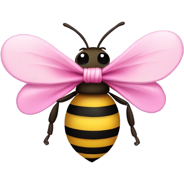 Make a bee with pink bow emoji