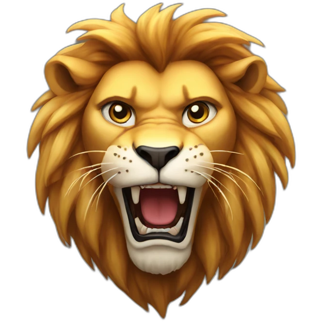 Lion furious emoji