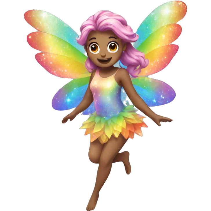 rainbow fairy flying sparkle  emoji