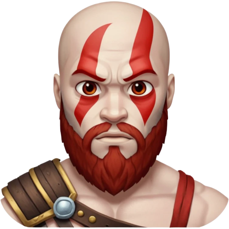 Kratos skin whiter. Without beard and red stripe emoji