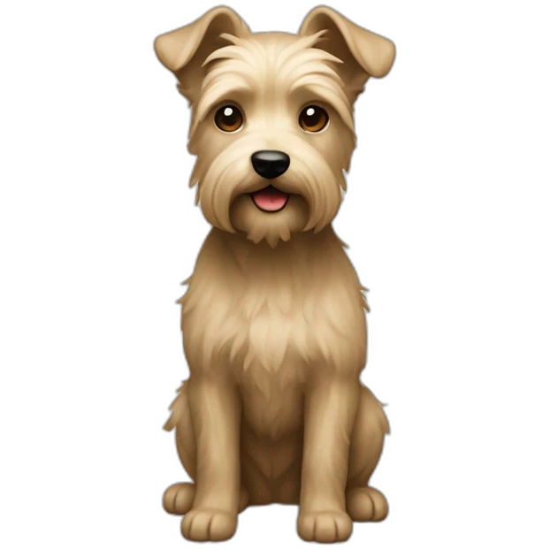 Terrier couleur beige foncé emoji