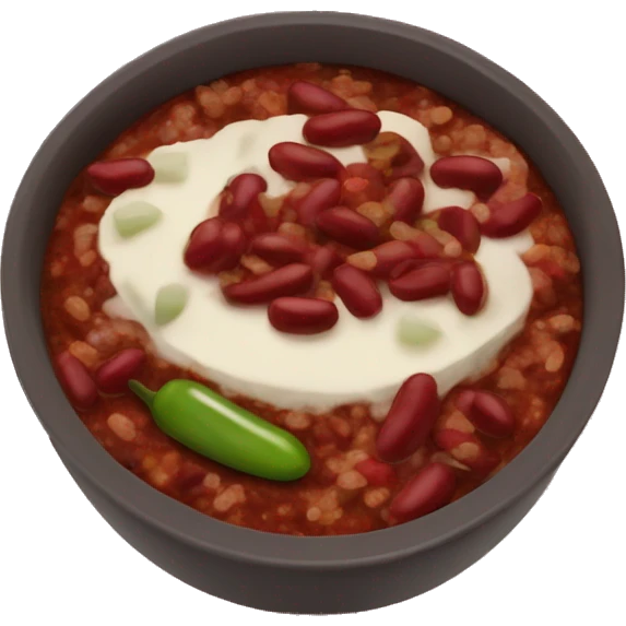 Chili Con carne with a lot kidney beans emoji