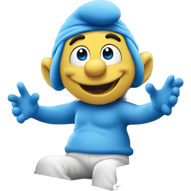 Smurfs on a plane emoji