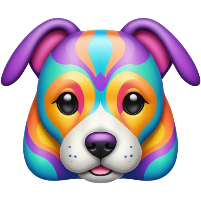 Psychedelic dog emoji