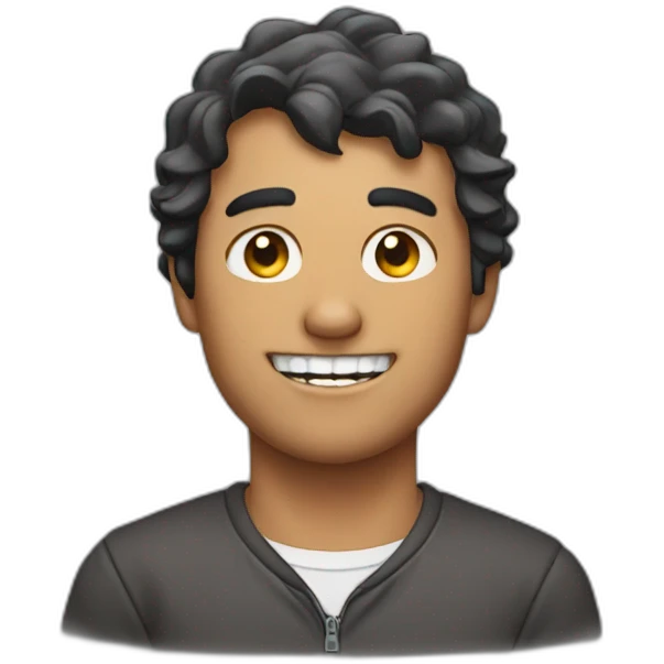 Man with bunny- teeth emoji