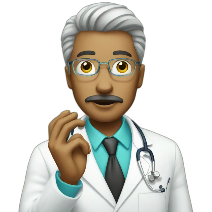 Doctor smoking weed emoji