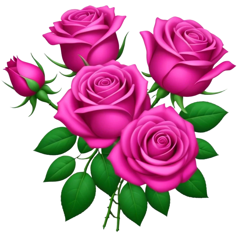 Roses fushia bouquet emoji