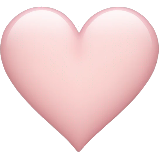 Pale pink heart emoji