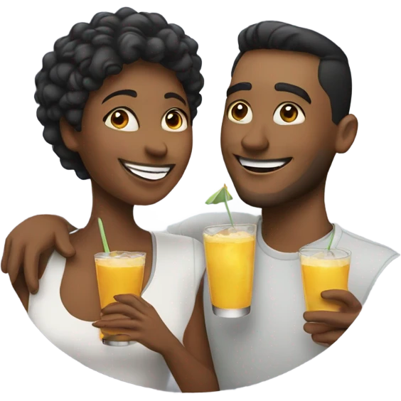 A couple with drinks emoji
